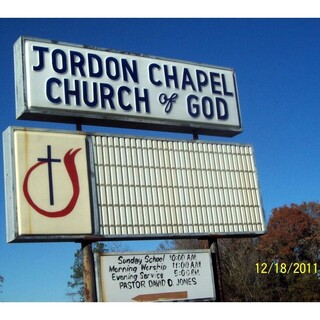 Jordon Chapel church sign - photo courtesy of Harvey Behne