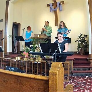 Palm Sunday service at the New Covenant Church of God on April 9th, 2017