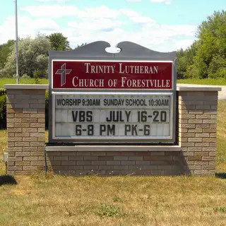 Trinity Lutheran Church of Forestville church sign