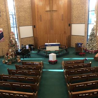 The sanctuary at Christmas