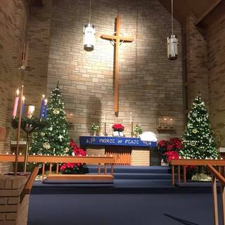 The sanctuary at Christmas