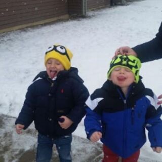 Cornerstone Preschool - Fun catching snow flakes with our tongues!