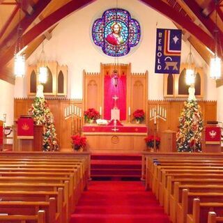 The sanctuary at Christmas