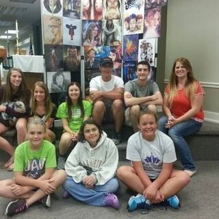 Christ the King Youth Group with artist Whitney Rader