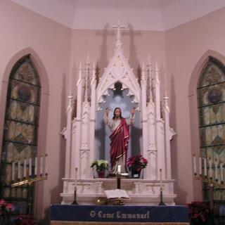 The altar at Zion Lutheran Church Neshkoro