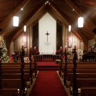 The sanctuary at Christmas