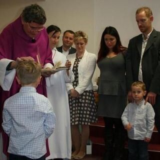 First Baptism in St Wilfrid's New Church