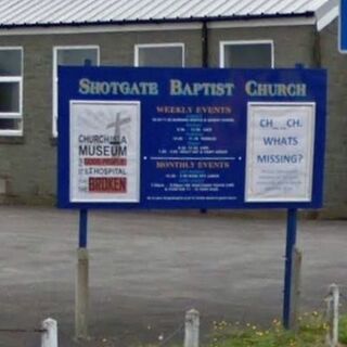 Shotgate Baptist Church sign