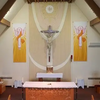 The altar at Our Lady of Lourdes