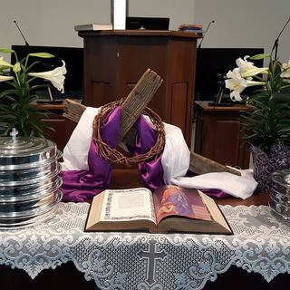 Easter Holy Communion service table