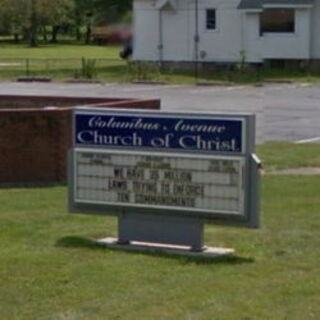 Columbus Avenue Church of Christ sign