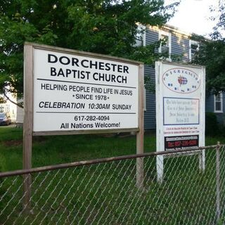 Boston Congregacion Beser Spanish FMC church sign