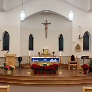 The sanctuary at Christmas