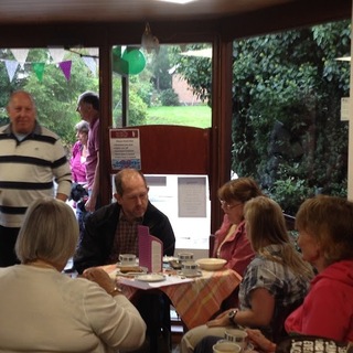 Tea, coffee and homemade cakes in the foyer