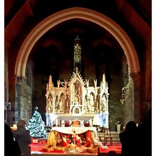 The altar at Christmas