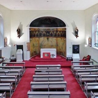 The interior of Ss Mary and Joseph RC Church, Hedon, East Riding of Yorkshire, United Kingdom