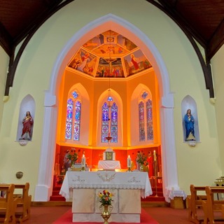 The sanctuary at Christmas