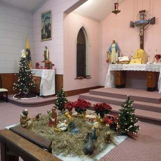 Holy Family Church at Christmas