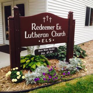 Redeemer Lutheran Church sign