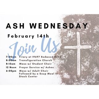 2024 Ash Wednesday Schedule