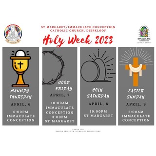 2023 Holy Week Schedule