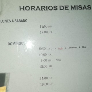 Horarios de Misas