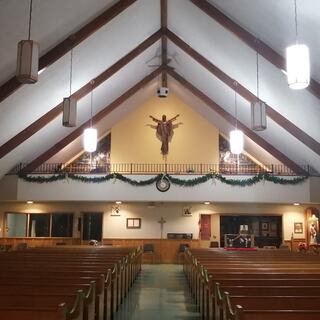 Saint Ann Church decorated for Christmas