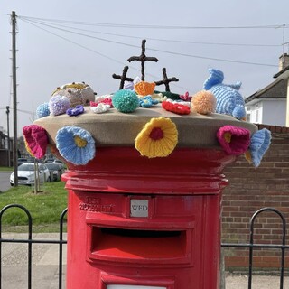 Easter postbox topper 2024