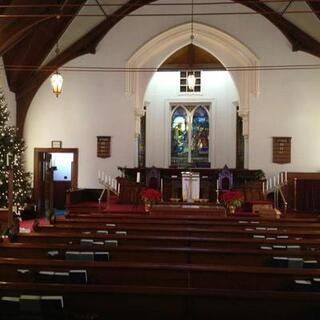 The sanctuary at Christmas