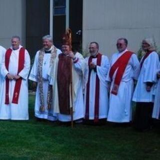 Bishop with Colorado Clergy visit St. Peter's