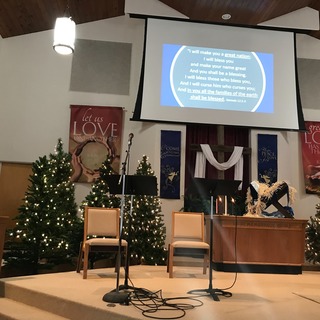 The sanctuary at Christmas