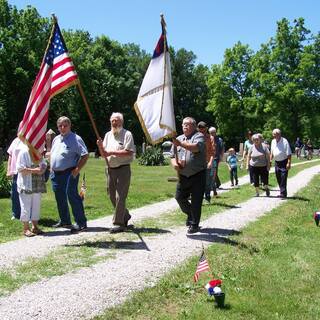 Patriotic Memorial Day service at Oak Grove Cemetery