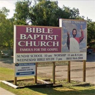 Bible Baptist Church sign