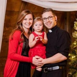 Pastor Drew Nelson, wife Kori, and daughter Abigail