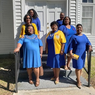 Members of Iota Mu Sigma Chapter of Sigma Gamma Rho Sorority, Inc. at St. James AME Church