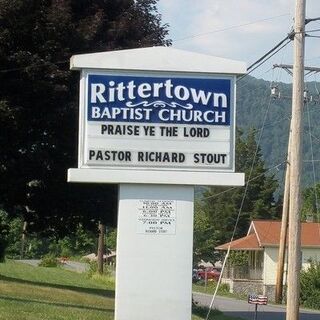 Rittertown Baptist Church sign