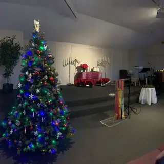 The sanctuary at Christmas