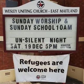 Wesley Uniting Church East Maitland sign