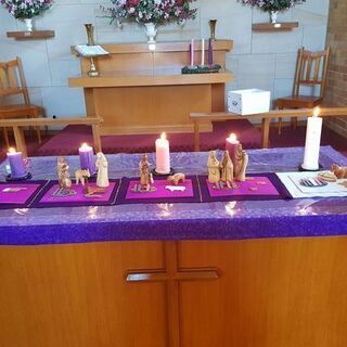 Wesley Uniting Church East Maitland decorated for Christmas