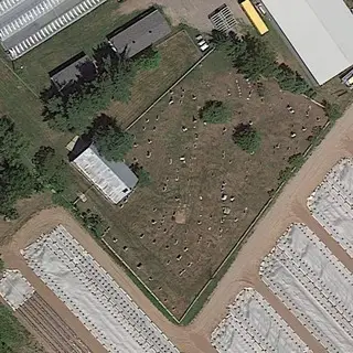 Aerial view of Beechridge Presbyterian Church and Cemetery