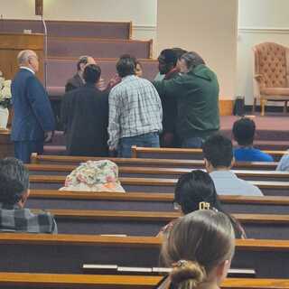 Brother's recieving the Holy Ghost - photo courtesy of Carlos Olmos