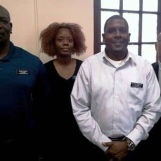 Veterans Day 2015.  Veterans on VOCMs SSVF staff From left to right – Robert Payne, Katherine Johnson, Preston Williams and A