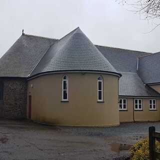 Tregadillett Church from the car park