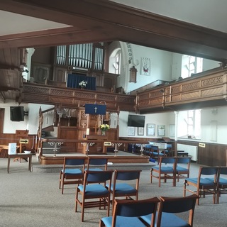 Polperro Methodist Church sanctuary - photo courtesy of Vikie Heydon-Matterface