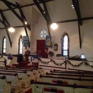 The sanctuary at Christmas