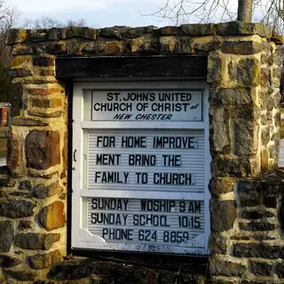 Saint John's at New Chester UCC sign