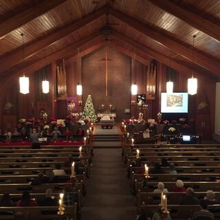 The sanctuary at Christmas