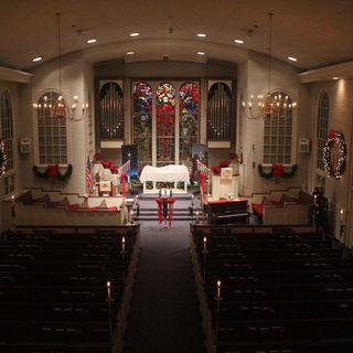 The sanctuary at Christmas