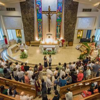 Sunday worship at St Bernadette Singapore