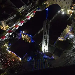 Aerial view of Church of St Francis Xavier Singapore